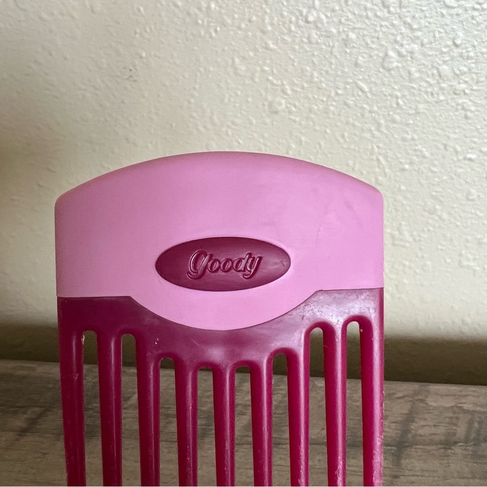 Vintage Goody Hair Pick Lift Comb Non Slip Handle Retro 90s USA Pink - Picture 9 of 12